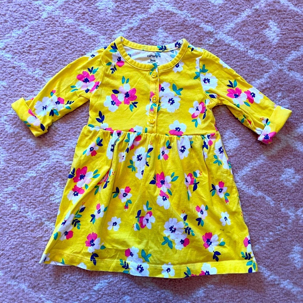 Carter's Vibrant Yellow Floral Dress